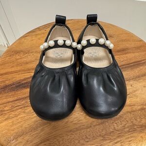 Vince Camuto Girls Black Pearl Mary Jane Flats Size 7 Dress Shoes